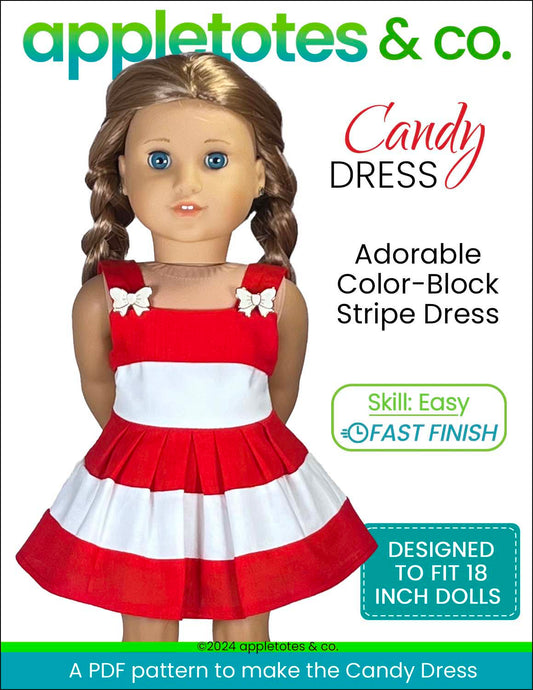 Candy Dress 18 Inch Doll Sewing Pattern