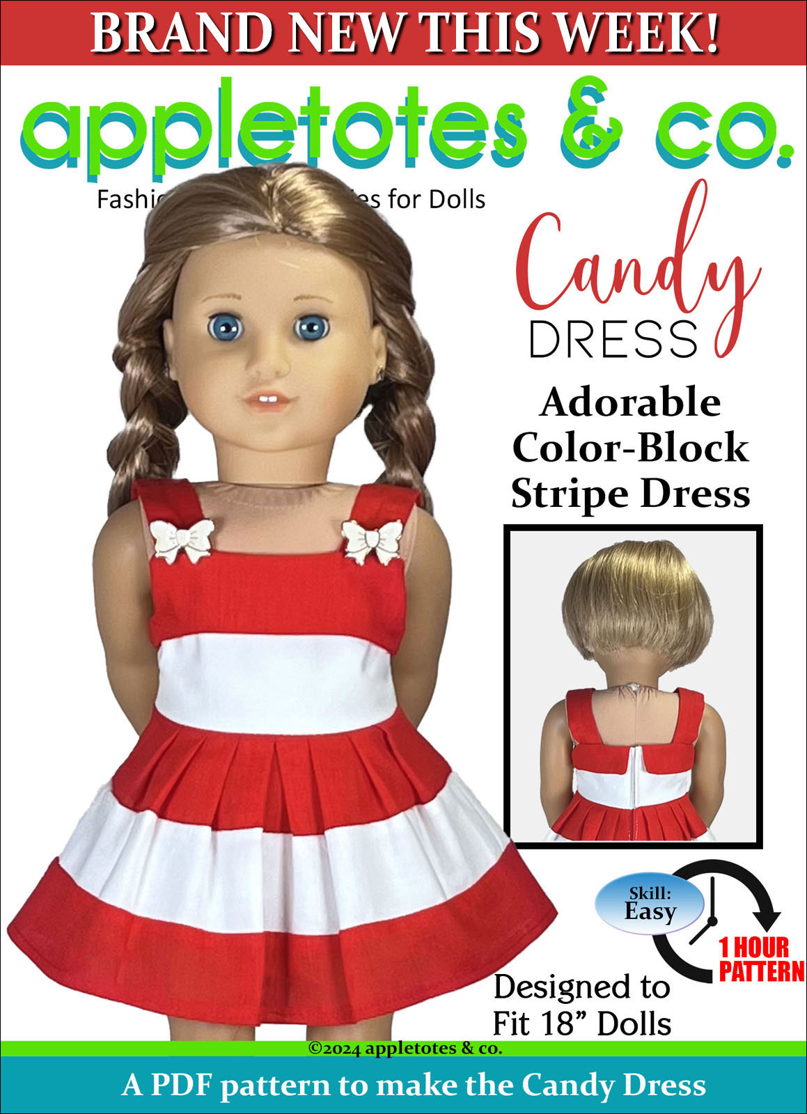 Candy Dress 18 Inch Doll Sewing Pattern