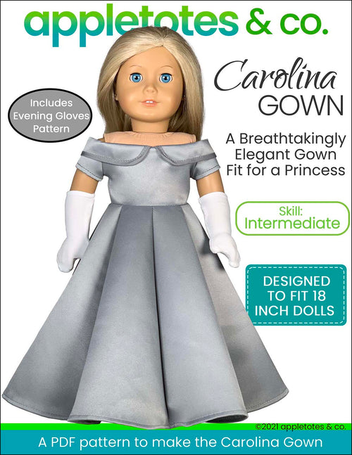 Carolina Gown 18 Inch Doll Sewing Pattern