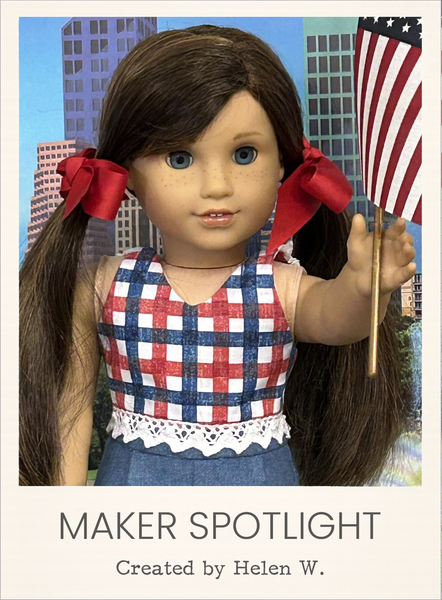Carrie Halter Top 18 Inch Doll Sewing Pattern