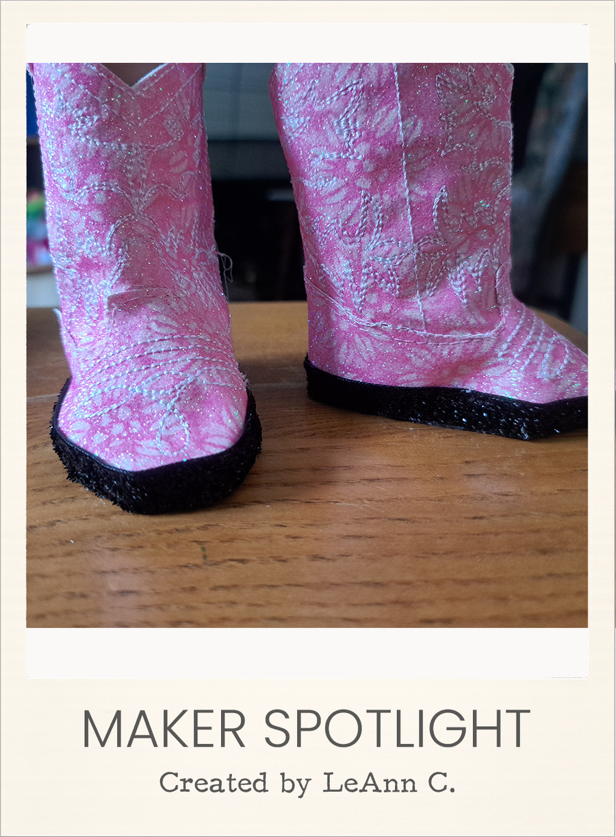 Carson Cowboy Boots ITH Embroidery Patterns for 18 Inch Dolls