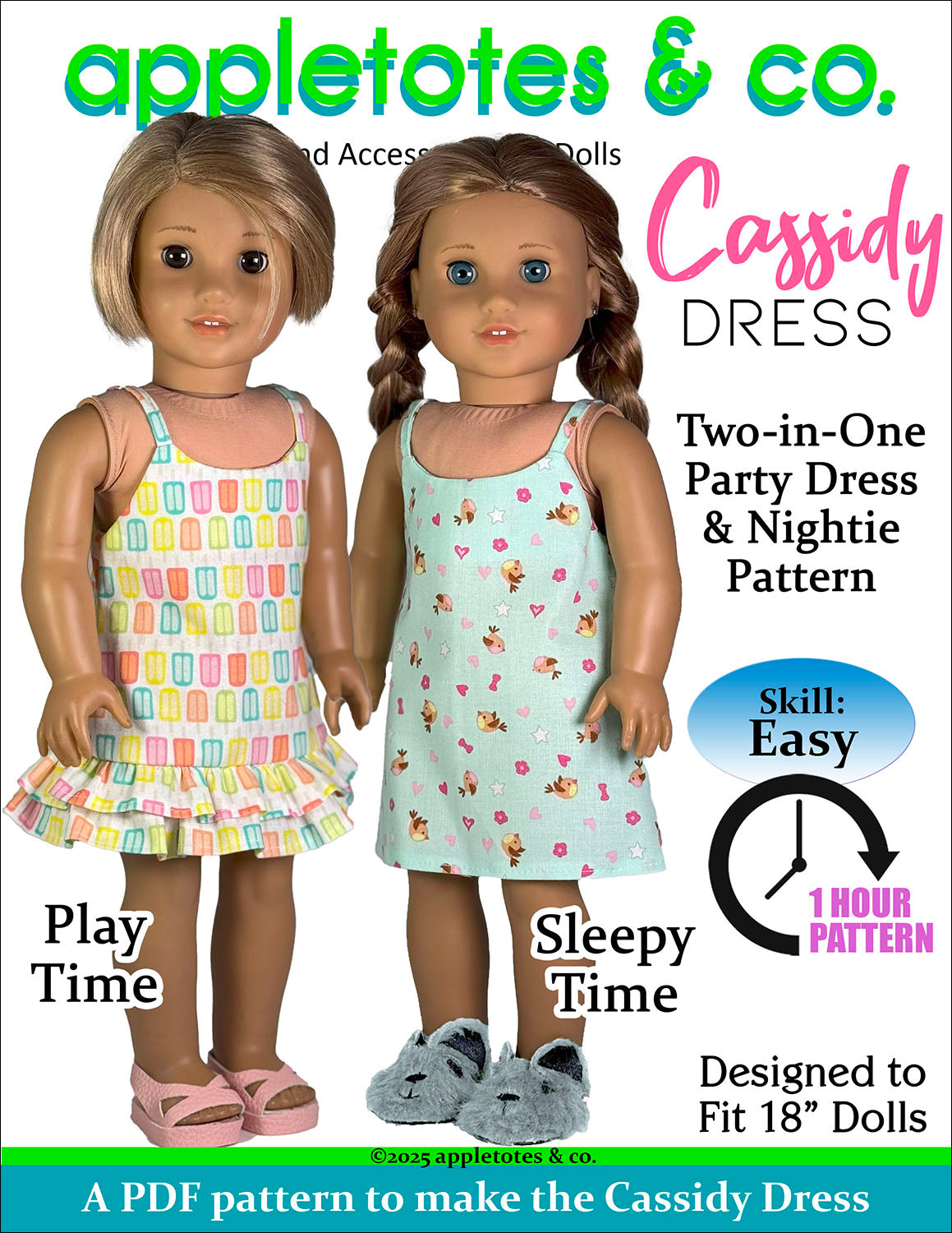 Cassidy Dress 18 Inch Doll Sewing Pattern