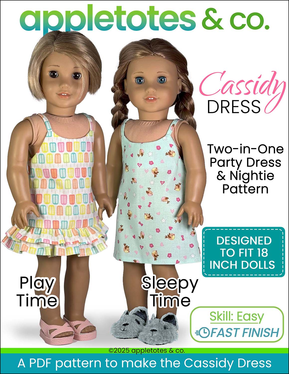 Cassidy Dress 18 Inch Doll Sewing Pattern