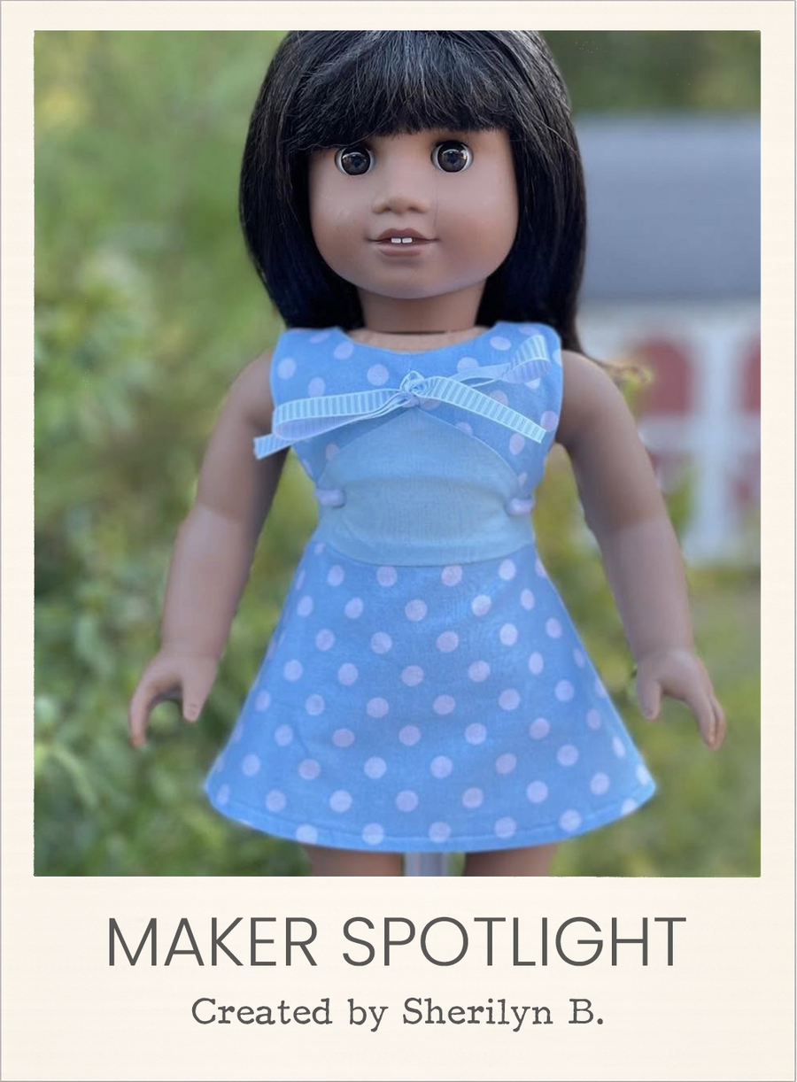 Claudia Dress 18 Inch Doll Sewing Pattern