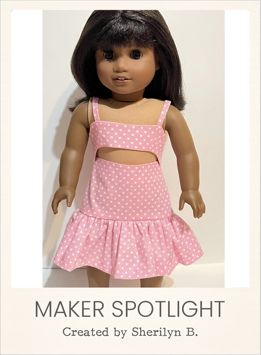 Corsica Summer Dress 18 Inch Doll Sewing Pattern