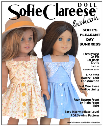 Sofie's Pleasant Day Sundress 18 Inch Doll Sewing Pattern
