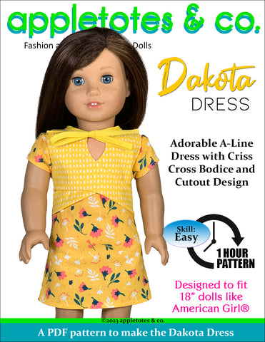 Dakota Dress 18 Inch Doll Sewing Pattern