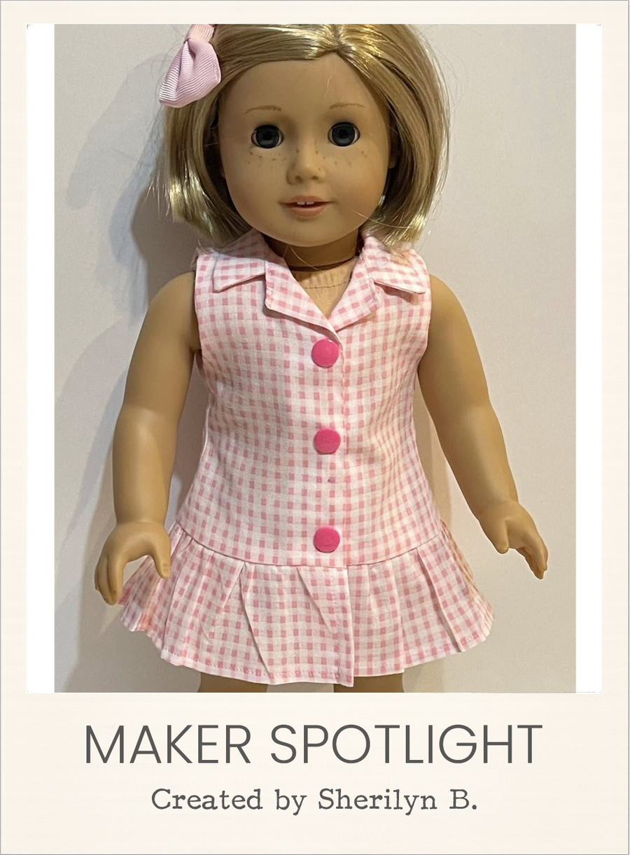 Danica Dress Top Combo 18 Inch Doll Sewing Pattern