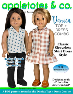 Danica Dress Top Combo 18 Inch Doll Sewing Pattern