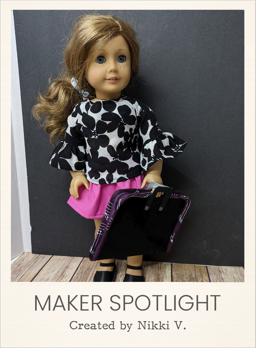 Designer Portfolio Sewing Pattern for 18 Inch Dolls