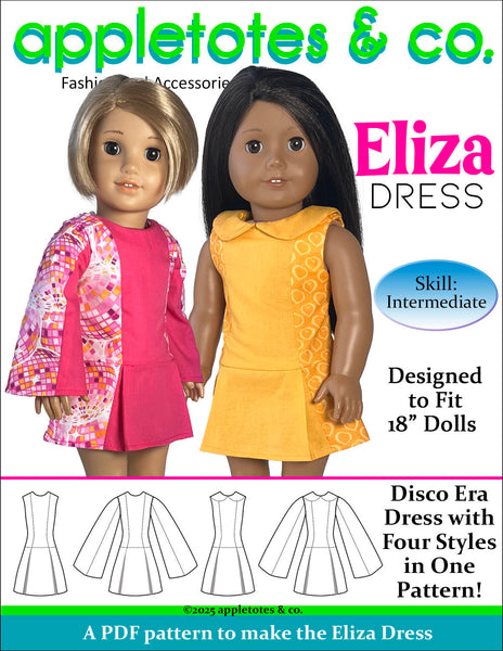 Eliza Dress 18 Inch Doll Sewing Pattern