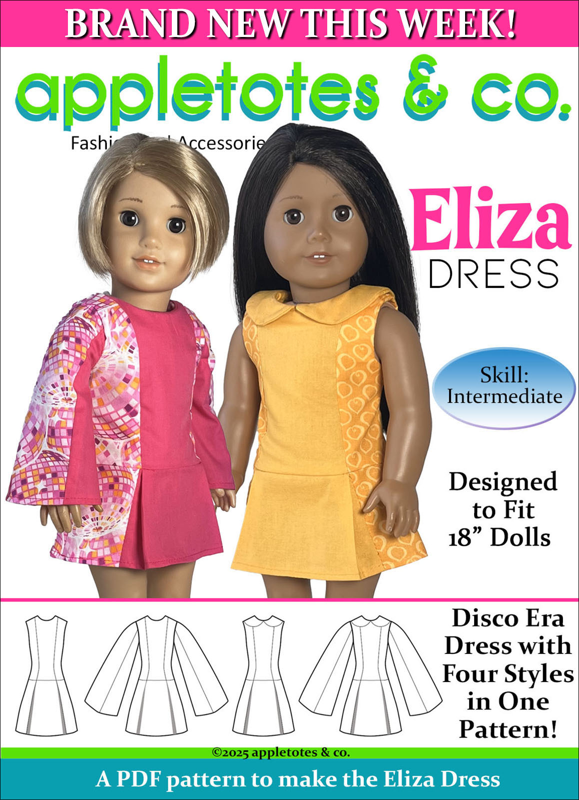 Eliza Dress 18 Inch Doll Sewing Pattern