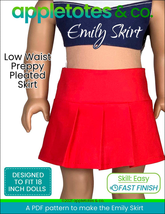 Emily Skirt 18 Inch Doll Sewing Pattern