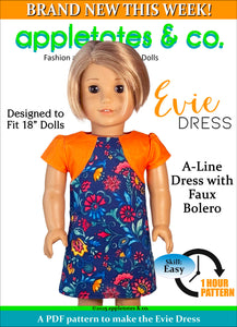 Evie Dress 18 Inch Doll Sewing Pattern