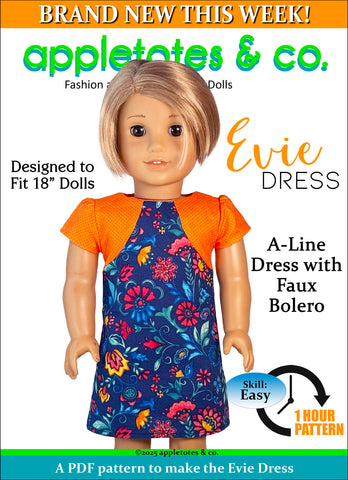 Evie Dress 18 Inch Doll Sewing Pattern