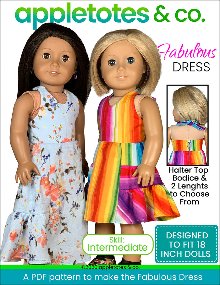 Fabulous Dress Sewing Pattern for 18 Inch Dolls