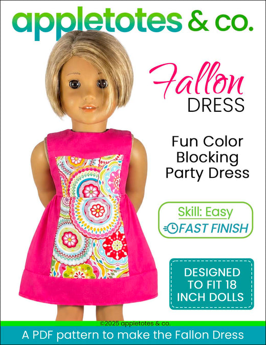 Fallon Dress 18 Inch Doll Sewing Pattern