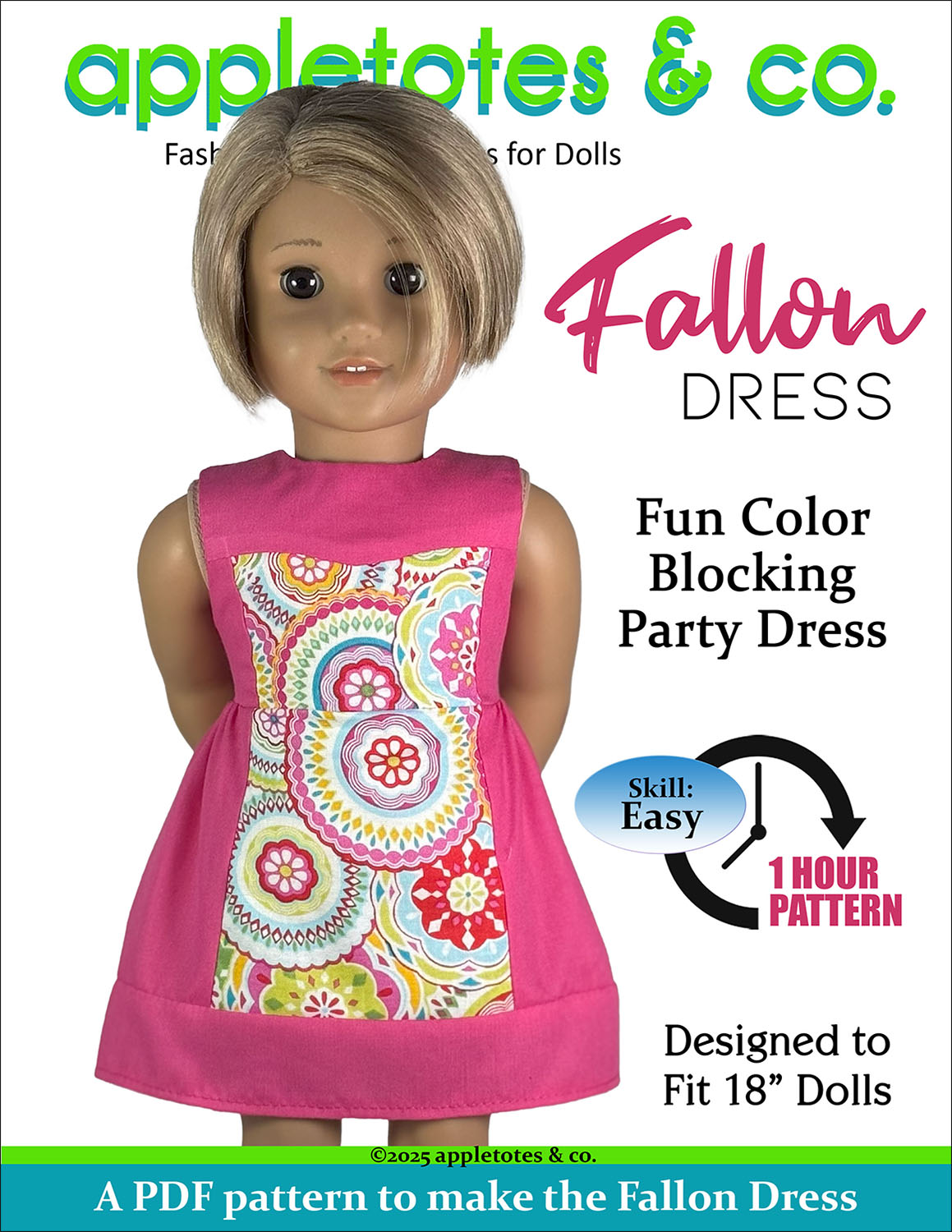 Fallon Dress 18 Inch Doll Sewing Pattern