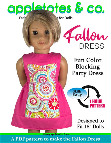 Fallon Dress 18 Inch Doll Sewing Pattern