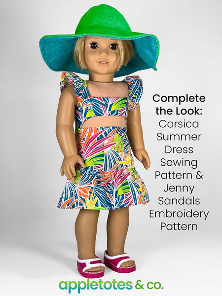 Florida Sun Hat 18 Inch Doll Pattern
