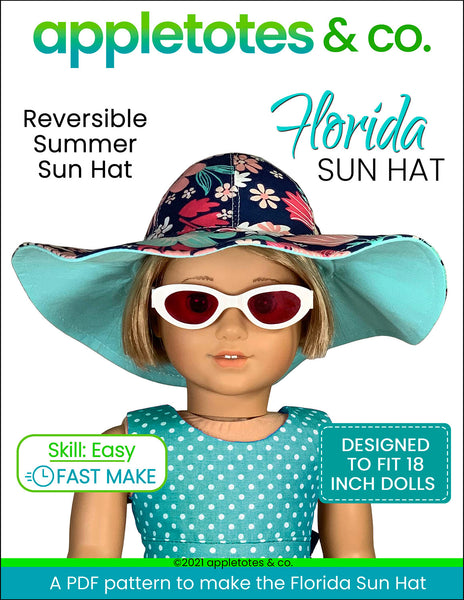Florida Sun Hat 18 Inch Doll Pattern