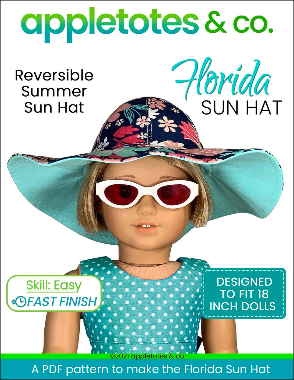 Florida Sun Hat 18 Inch Doll Pattern