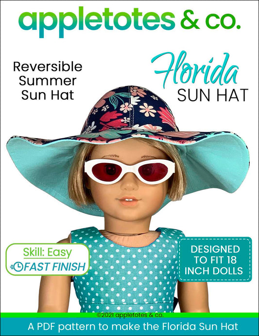 Florida Sun Hat 18 Inch Doll Pattern