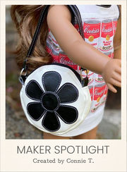 Customer-made Flower Handbag Sewing Pattern for 18 Inch Dolls