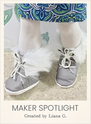 Customer-made No-Sew Foldover Fur Boots 18 Inch Doll Sewing Pattern