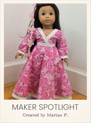 Customer-made Francheska Maxi Dress 18 Inch Doll Sewing Pattern
