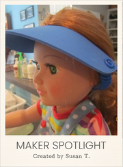 Customer-made Free No-Sew Sports Visor Pattern for 18 Inch Dolls
