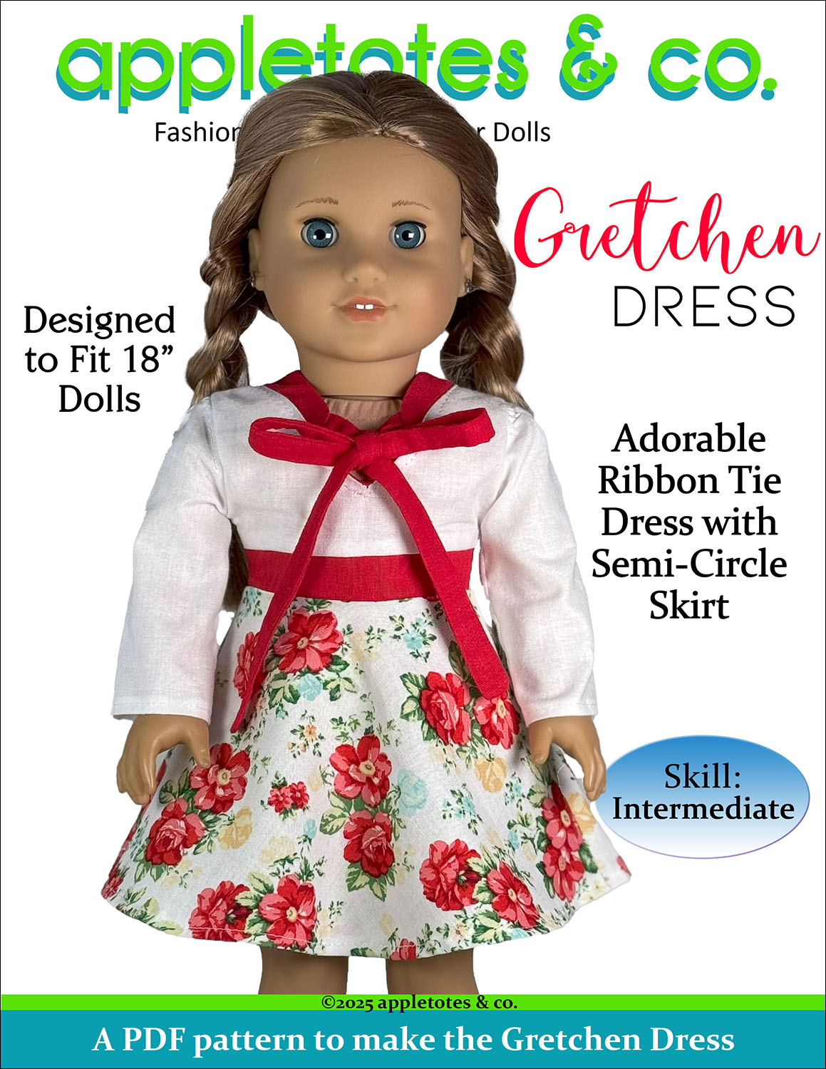 Gretchen Dress 18 Inch Doll Sewing Pattern