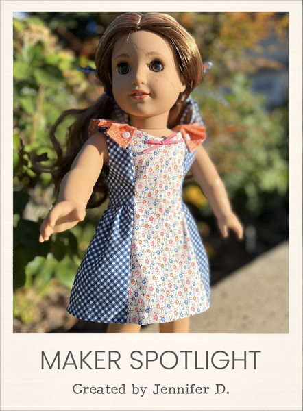 Harlow Dress 18 Inch Doll Sewing Pattern