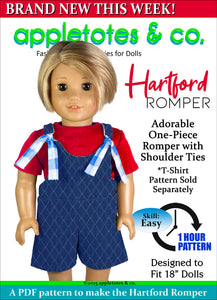 Hartford Romper 18 Inch Doll Sewing Pattern