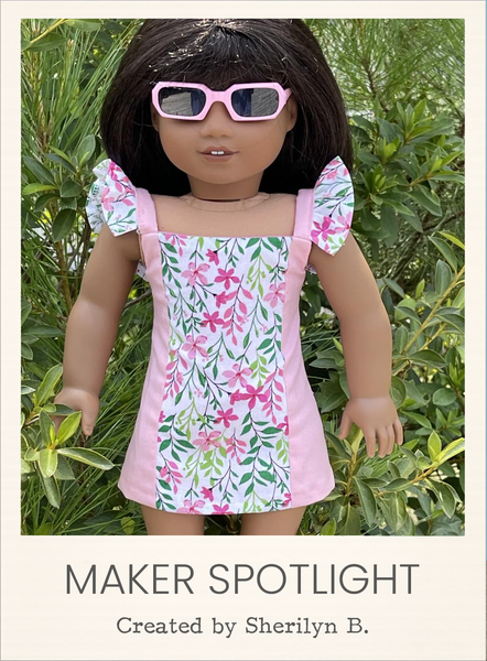 Helena Dress Top Combo 18 Inch Doll Sewing Pattern