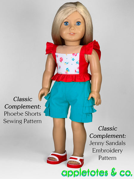 Helena Dress Top Combo 18 Inch Doll Sewing Pattern