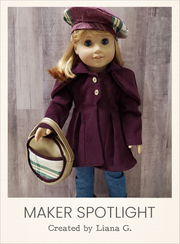 Customer-made Holiday Coat 18 Inch Doll Sewing Pattern