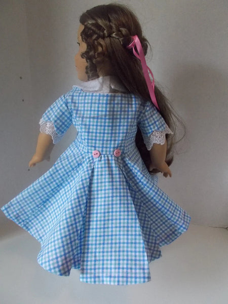 1860s Wrapper Dress 18 Inch Doll Sewing Pattern