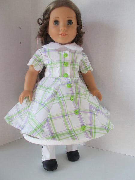 1860s Wrapper Dress 18 Inch Doll Sewing Pattern