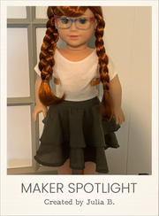Customer-made Isla Midi Skirt 18 Inch Doll Sewing Pattern
