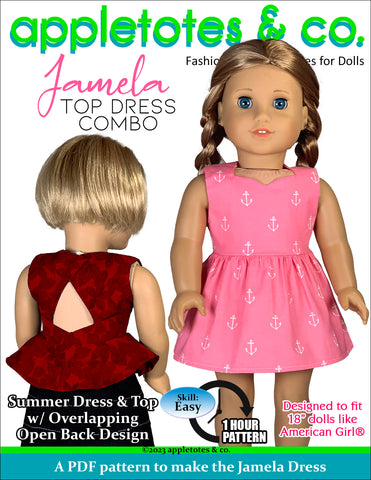 Jamela Top Dress Combo 18 Inch Doll Sewing Pattern