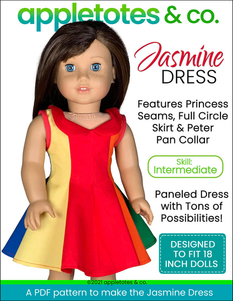 Jasmine Dress 18 Inch Doll Sewing Pattern