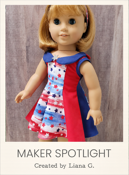 Jasmine Dress 18 Inch Doll Sewing Pattern