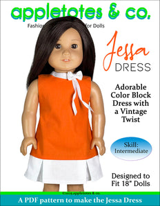 Jessa Dress 18 Inch Doll Sewing Pattern