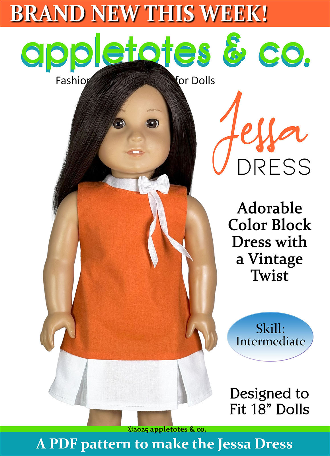 Jessa Dress 18 Inch Doll Sewing Pattern