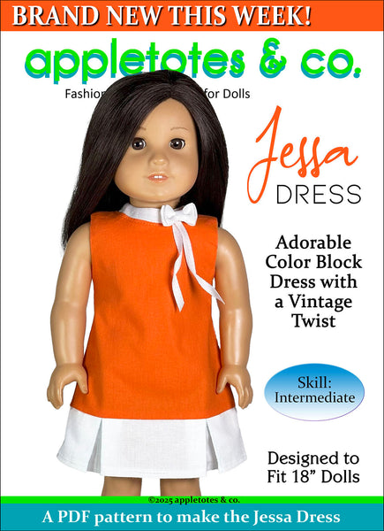 Jessa Dress 18 Inch Doll Sewing Pattern