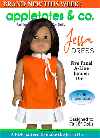 Jessa Dress 18 Inch Doll Sewing Pattern