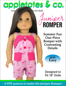 Juniper Romper 18 Inch Doll Sewing Pattern