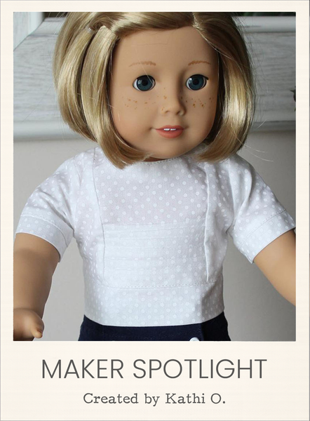 Kelly Blouse Sewing Pattern for 18 Inch Dolls