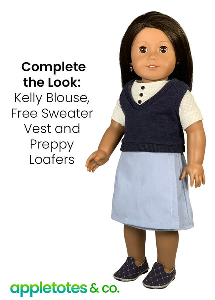 Free Wrap Skirt Sewing Pattern for 18 Inch Dolls
